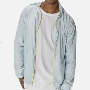 John Elliott light blue semi-sheer ripstop shell Jacket